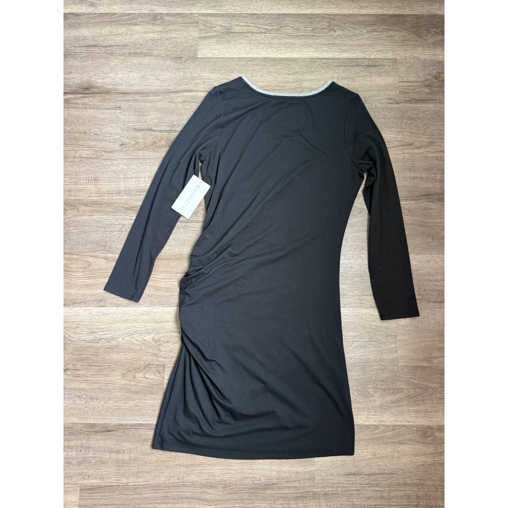 Athleta Carefree Long Sleeve Ruched Dress – Women's XL Black New With Tags - Picture 7 of 13